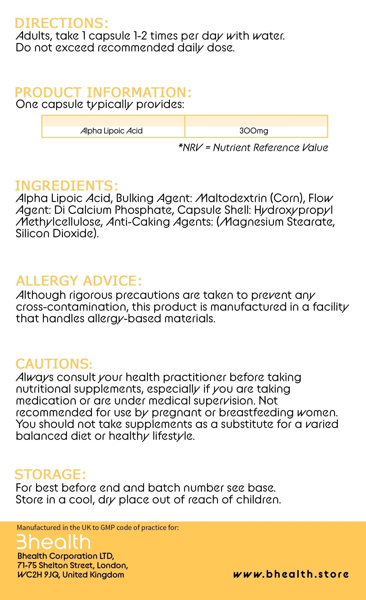 ALA - Bhealth Store