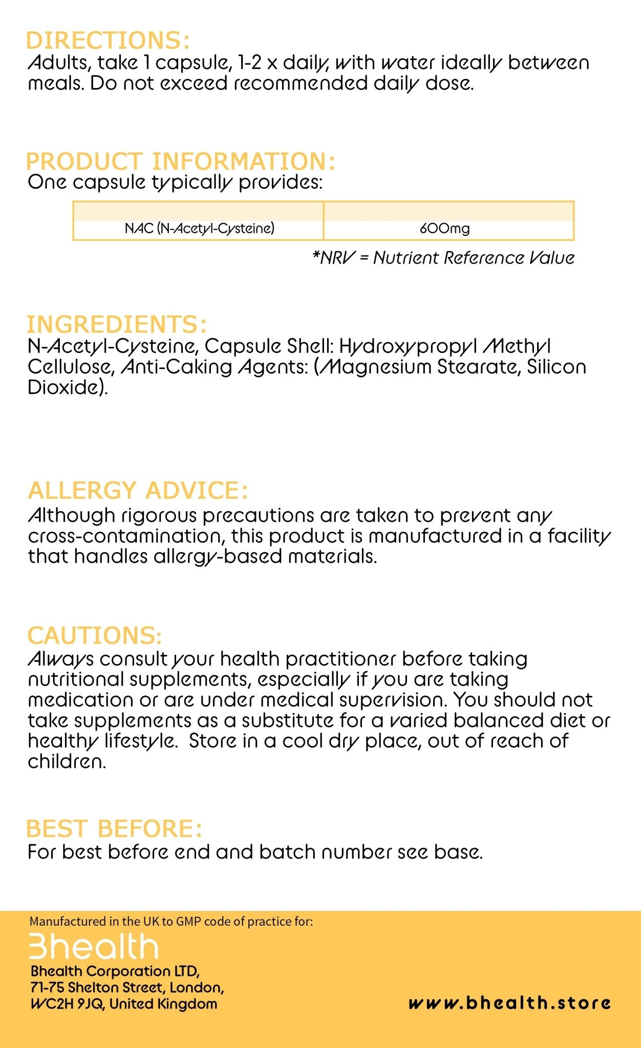 NAC - Bhealth Store